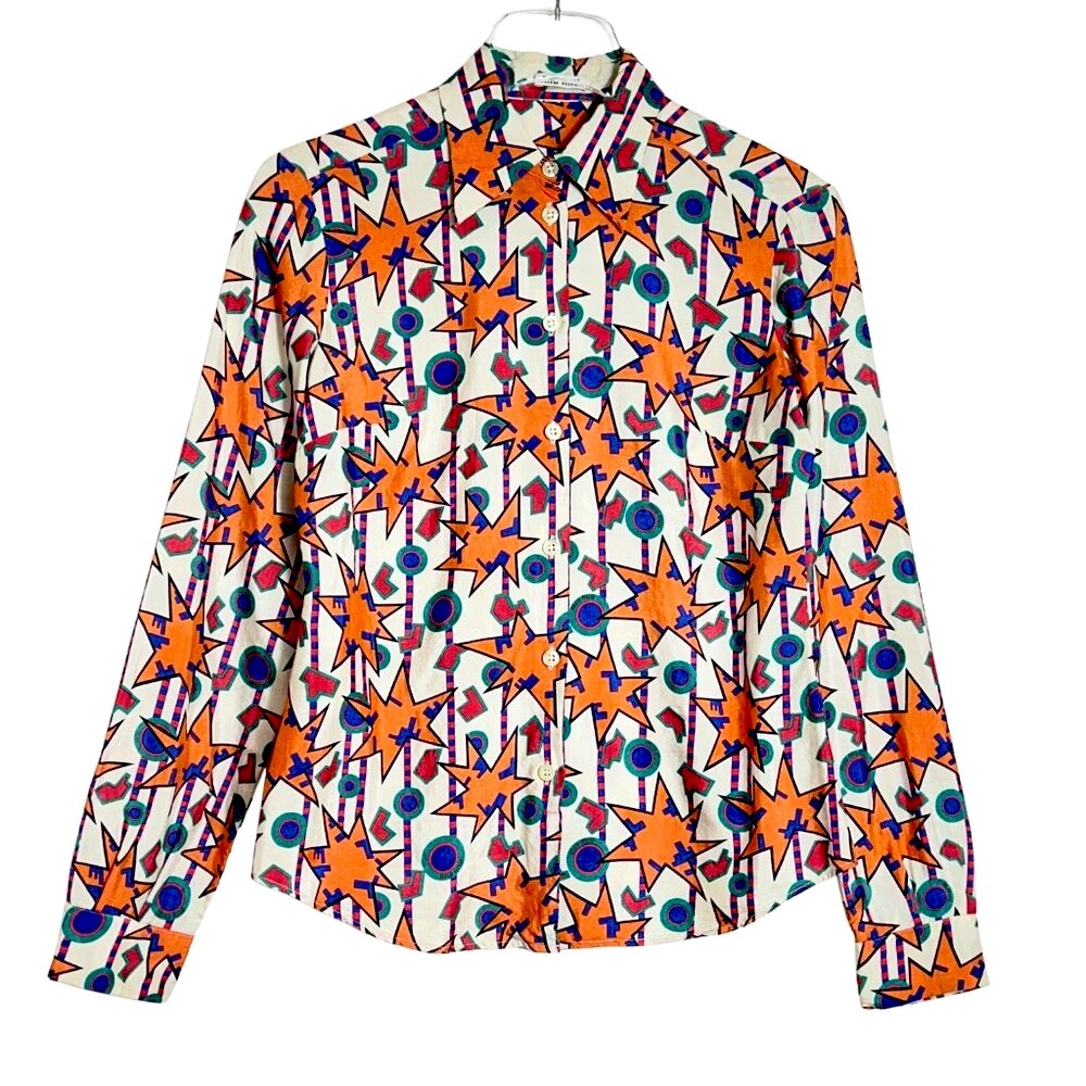 Authentic MIU MIU blouse Geometric 38